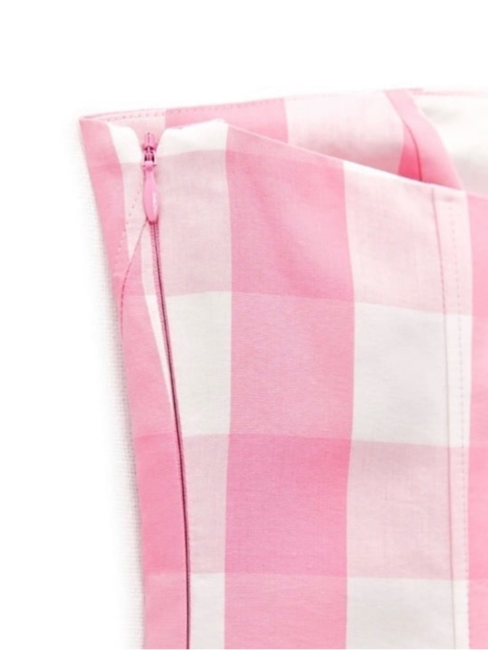 ZARA BARBIE COLLABORATION Strapless Pink Gingham Midi Dress - Picture 11 of 13